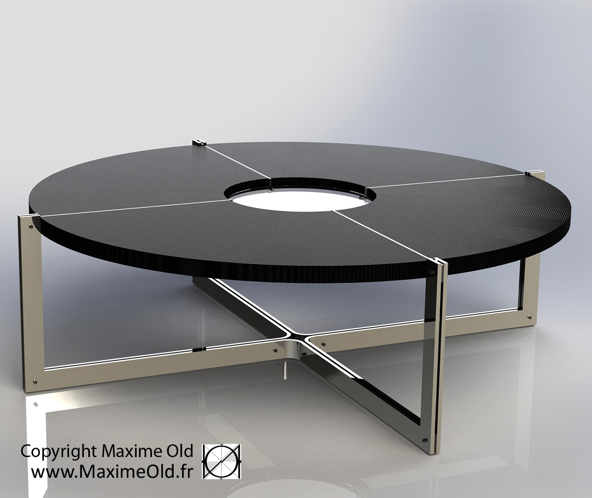 Coffee-Side Tables: Maxime Old Compass Card Table