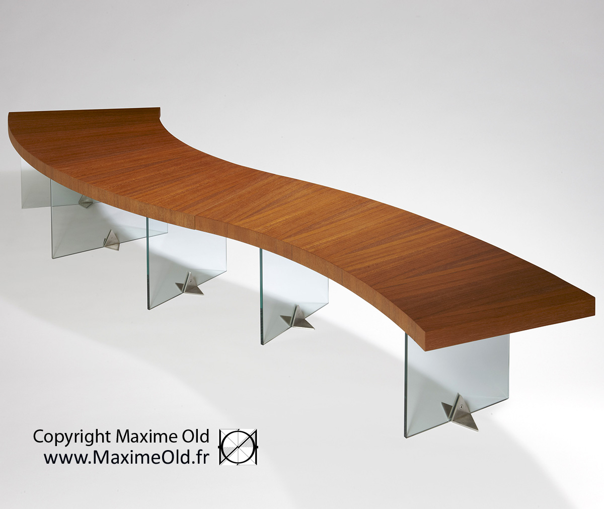 Coffee-Side Tables: Maxime Old Paquebot France Wave Table