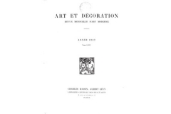 Couverture Art et Decoration 1937