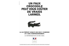 Affiche des Douanes de mise en garde à l'égard de la contrefaçon