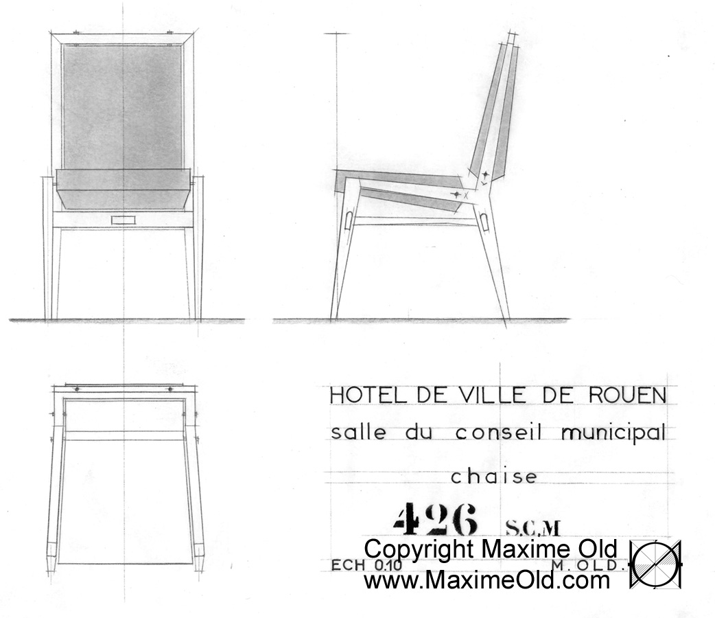 Paquebot France Council Chair Design. Maxime Old - Modern Art Furniture Designer