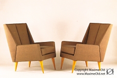 Fauteuil Détente pied bois Maxime Old Créateur de Meubles Modernes d'Art - Modern Art Furniture Designer