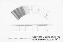 Cruise liner France Wave Table drawing - Maxime Old Modern Art Furniture