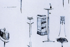 012 Ruhlmann Carnets de croquis de meubles et lampadaires