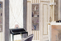 008 Ruhlmann Projet gouaché du Boudoir de l'Hôtel du Collectionneur