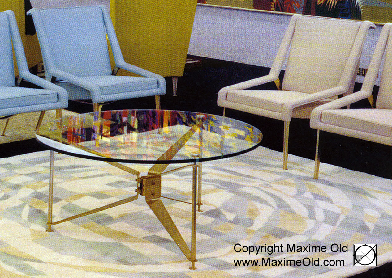 Original Paquebot France Propeller Table, Maxime Old - Modern Art Furniture Designer