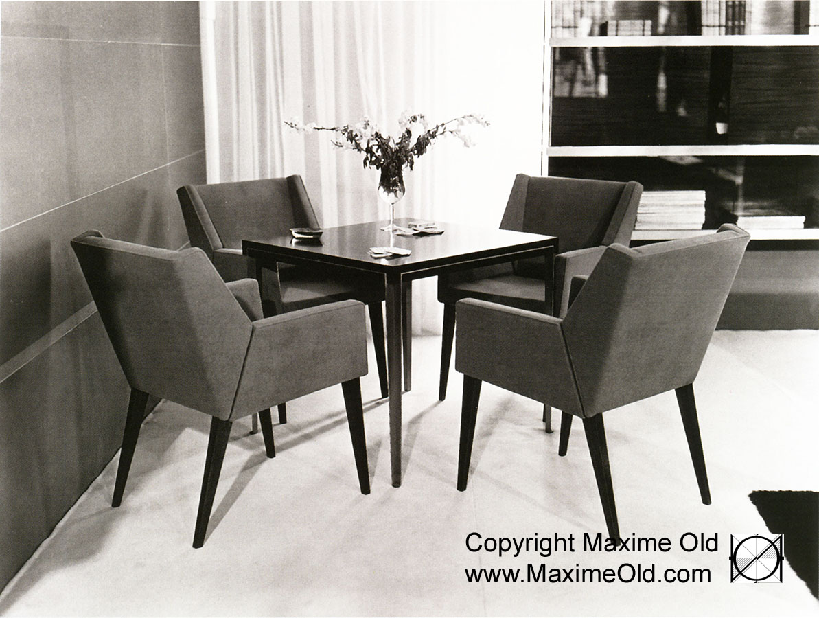 Paquebot France Onyx Table, Bridge size. Maxime Old - Modern Art Furniture Designer