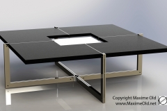 Table Rose des Vents carrée Ev2 Maxime Old, Créateur de Meubles Modernes d'Art - Modern Art Furniture Designer