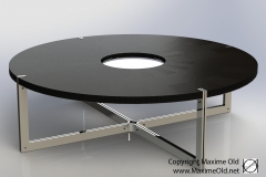 Table Rose des Vents ronde Ev1 Maxime Old, Créateur de Meubles Modernes d'Art - Modern Art Furniture Designer